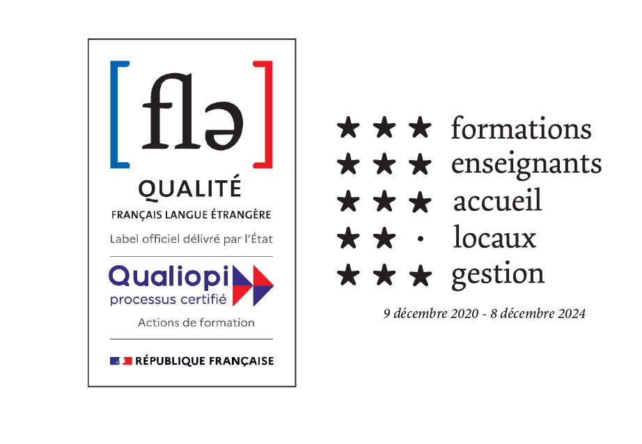 Label qualité FLE ; Certification Qualiopi